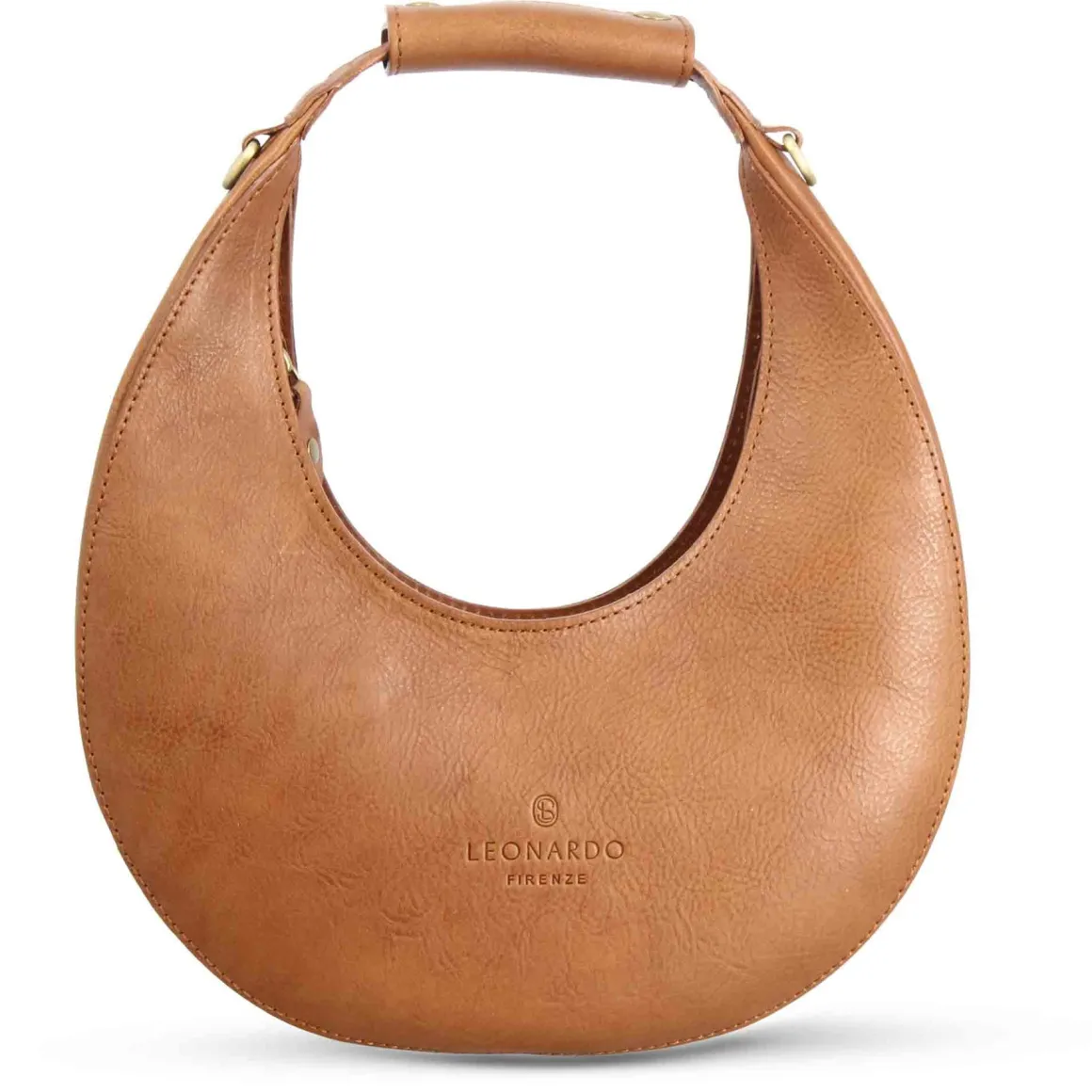 Borsa A Spalla Olimpia Da Donna In Pelle Colore Marrone