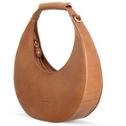 Borsa A Spalla Olimpia Da Donna In Pelle Colore Marrone