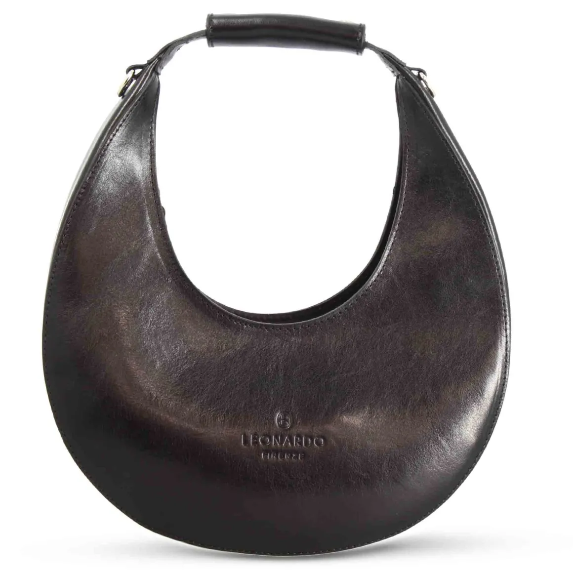 Borsa A Spalla Olimpia Da Donna In Pelle Colore Nero