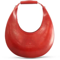 Borsa A Spalla Olimpia Da Donna In Pelle Colore Rosso