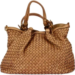 Borsa Da Donna Petrarca Fatta A Mano In Pelle Intrecciata Cuoio Con Tracolla