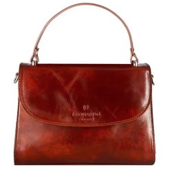 Borsa Lucrezia Bauletto Da Donna Classica In Pelle Liscia Colore Marrone