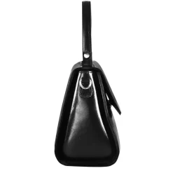 Borsa Lucrezia Bauletto Da Donna Classica In Pelle Liscia Colore Nero