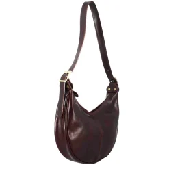Borsa Shopper City Da Donna Classica In Pelle Liscia Colore Marrone Scuro