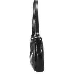Borsa Shopper City Da Donna Classica In Pelle Liscia Colore Nero