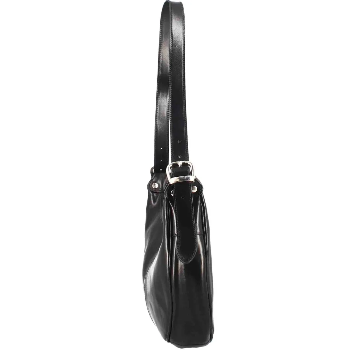Borsa Shopper City Da Donna Classica In Pelle Liscia Colore Nero
