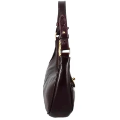 Borsetta A Spalla Jane In Pelle Con Tracolla Rimovibile Colore Marrone Scuro