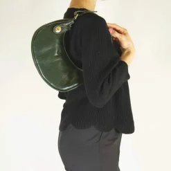 Borsetta A Spalla Jane In Pelle Con Tracolla Rimovibile Colore Verde