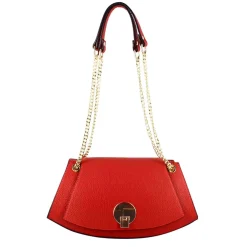 Borsetta A Tracolla Da Donna In Pelle Con Chiusura In Metallo Colore Oro