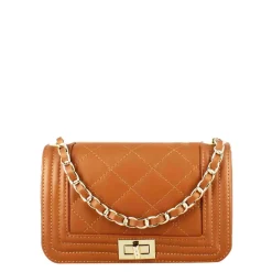 Borsetta Timeless A Tracolla In Pelle Trapuntata Colore Marrone