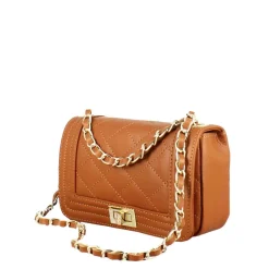 Borsetta Timeless A Tracolla In Pelle Trapuntata Colore Marrone