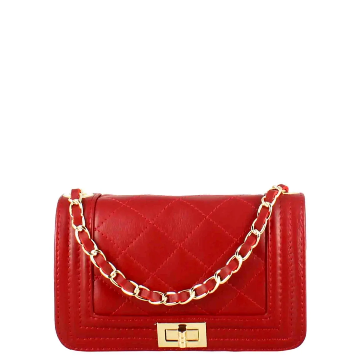 Borsetta Timeless A Tracolla In Pelle Trapuntata Colore Rosso
