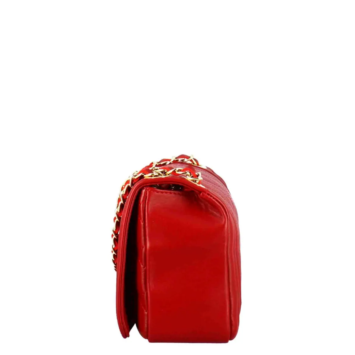 Borsetta Timeless Media A Tracolla In Pelle Trapuntata Colore Rosso