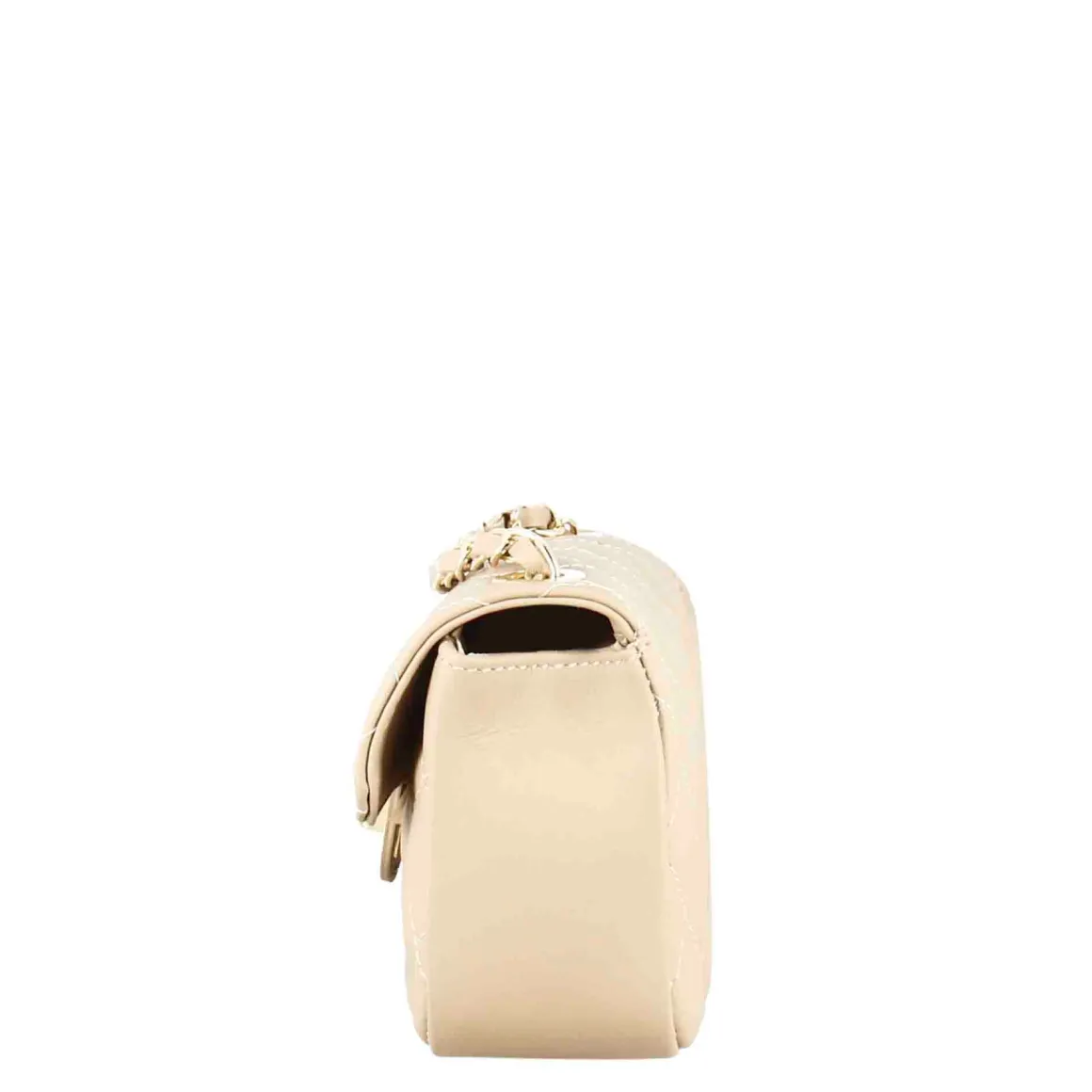 Borsetta Vanity A Tracolla In Pelle Trapuntata Colore Beige