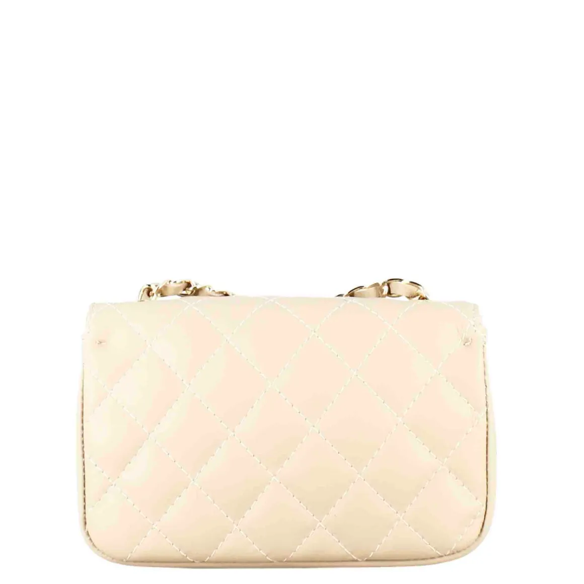 Borsetta Vanity A Tracolla In Pelle Trapuntata Colore Beige
