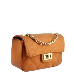 Borsetta Vanity A Tracolla In Pelle Trapuntata Colore Marrone