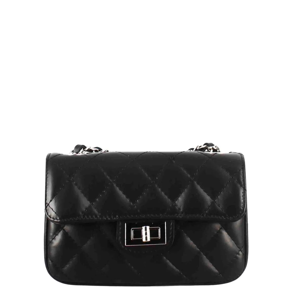 Borsetta Vanity A Tracolla In Pelle Trapuntata Colore Nero