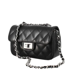 Borsetta Vanity A Tracolla In Pelle Trapuntata Colore Nero