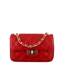 Borsetta Vanity A Tracolla In Pelle Trapuntata Colore Rosso