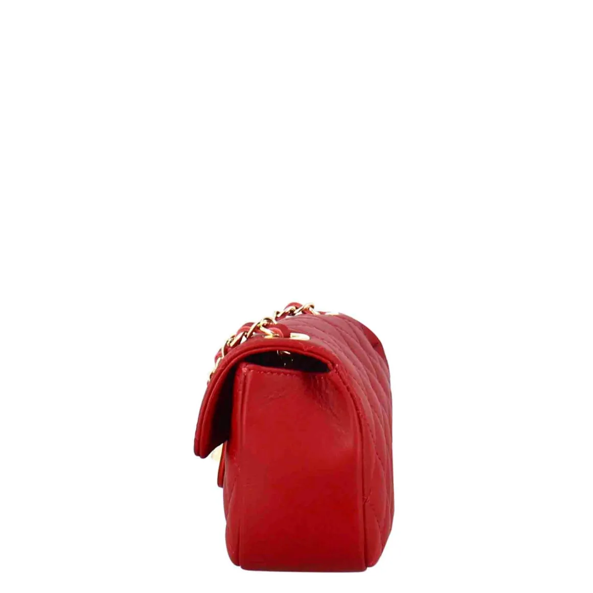 Borsetta Vanity A Tracolla In Pelle Trapuntata Colore Rosso
