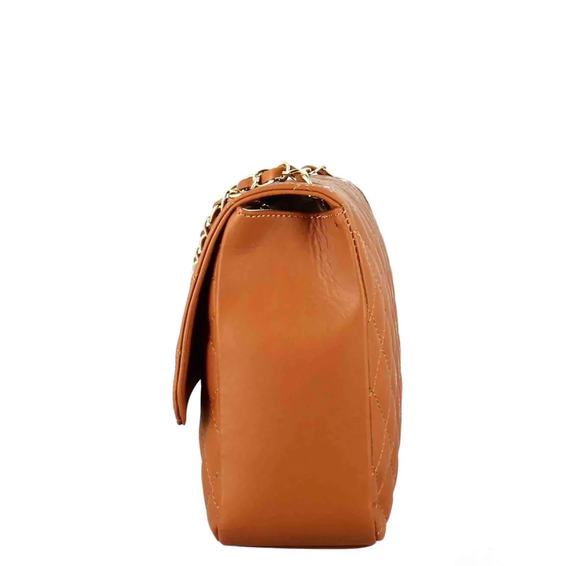 Borsetta Vanity Grande A Tracolla In Pelle Trapuntata Colore Marrone
