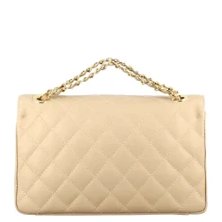 Borsetta Vanity Media A Tracolla In Pelle Trapuntata Colore Beige