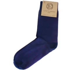 Calzini Da Uomo In Cotone Colore Blu Elettrico Con Fantasia Colore Rosso