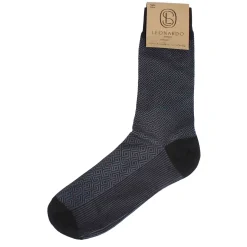 Calzini Da Uomo In Cotone Colore Grigio Con Fantasia Colore Nero