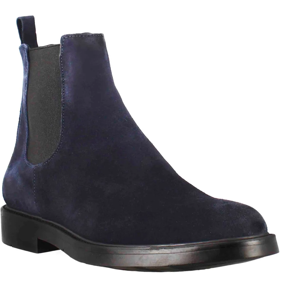 Chelsea Boot Da Uomo In Pelle Scamosciata Di Colore Blu Scuro