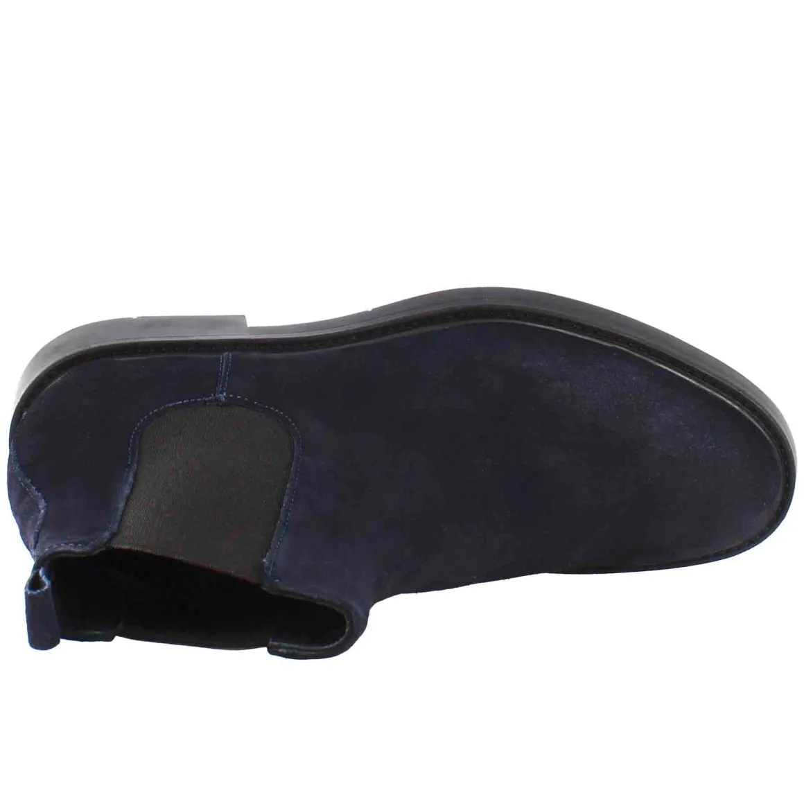 Chelsea Boot Da Uomo In Pelle Scamosciata Di Colore Blu Scuro