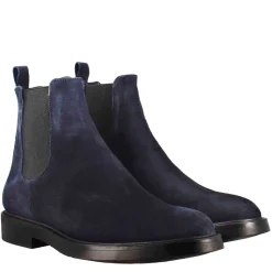 Chelsea Boot Da Uomo In Pelle Scamosciata Di Colore Blu Scuro