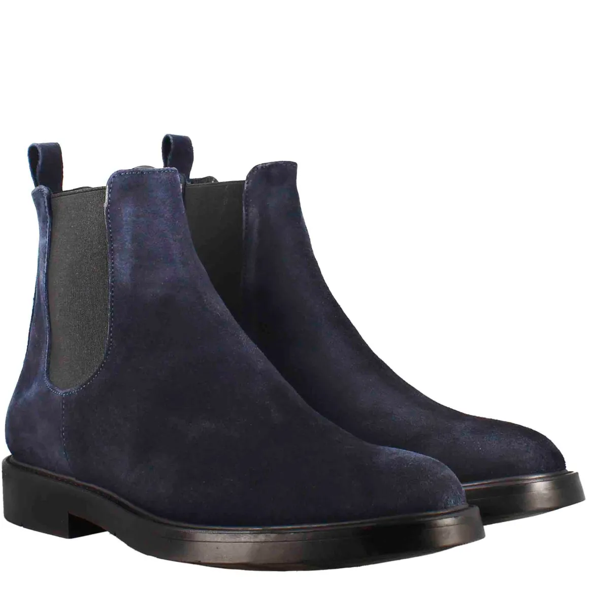 Chelsea Boot Da Uomo In Pelle Scamosciata Di Colore Blu Scuro