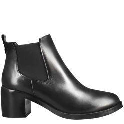 Chelsea Da Donna Liscio Con Tacco Medio In Pelle Colore Nero