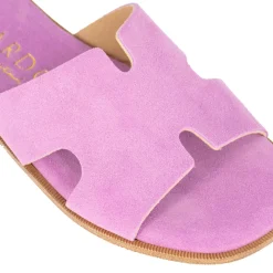Ciabattine Da Donna In Pelle Scamosciata Colore Viola