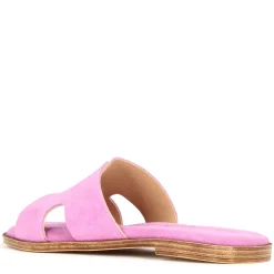 Ciabattine Da Donna In Pelle Scamosciata Colore Viola