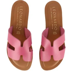 Ciabattine Da Donna In Pelle Colore Rosa