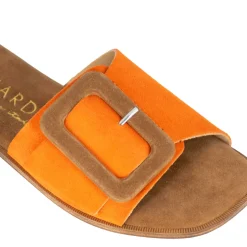 Ciabattine Da Donna Scamosciate Colore Arancio E Marrone