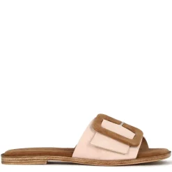 Ciabattine Da Donna Scamosciate Colore Beige E Marrone