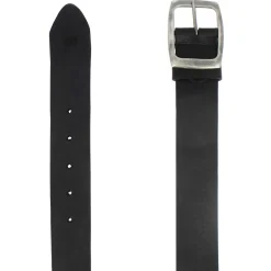 Cintura Da Uomo Classica In Pelle Colore Nero Con Fibbia