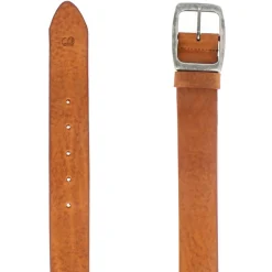 Cintura Da Uomo Classica In Pelle Colore Marrone Chiaro Con Fibbia