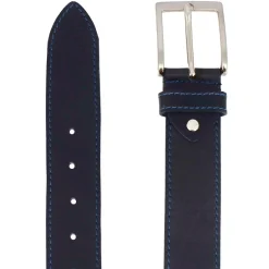 Cintura In Pelle Da Uomo Colore Blu Scuro