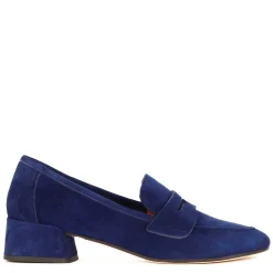 Décolleté Classica Da Donna In Pelle Scamosciata Colore Blu Scuro