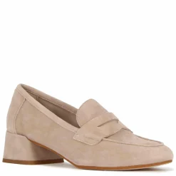 Décolleté Classica Da Donna In Pelle Scamosciata Colore Cipria