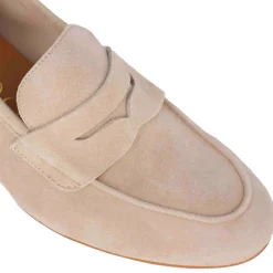 Décolleté Classica Da Donna In Pelle Scamosciata Colore Cipria
