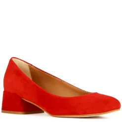 Décolleté Classica Da Donna In Pelle Scamosciata Colore Rosso