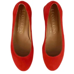 Décolleté Classica Da Donna In Pelle Scamosciata Colore Rosso