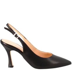 Décolleté Con Tacco Alto Da Donna In Pelle Colore Nero