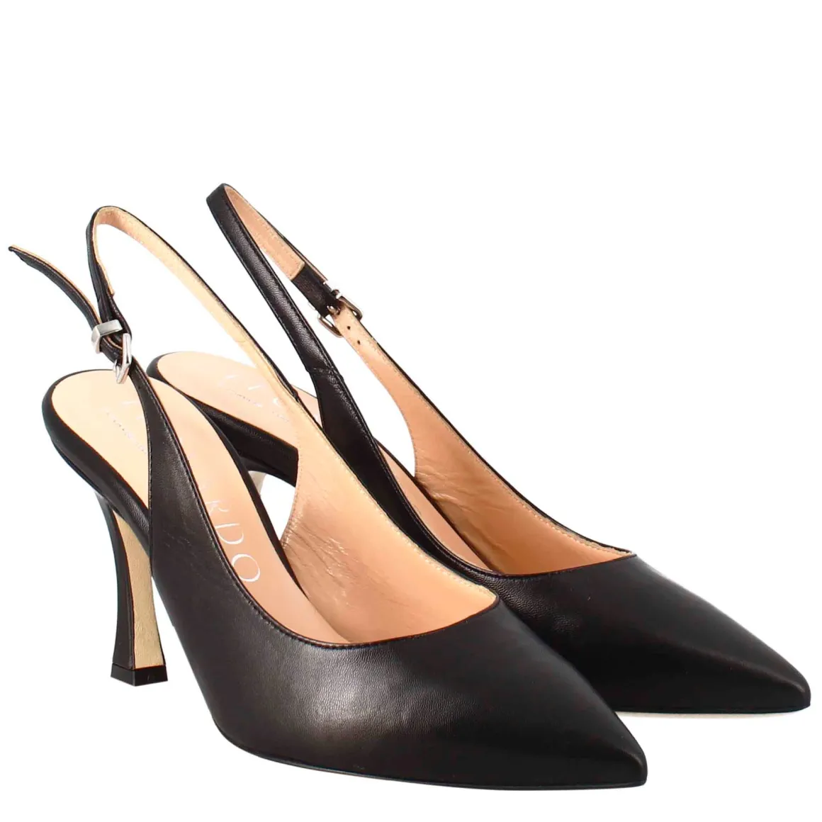 Décolleté Con Tacco Alto Da Donna In Pelle Colore Nero