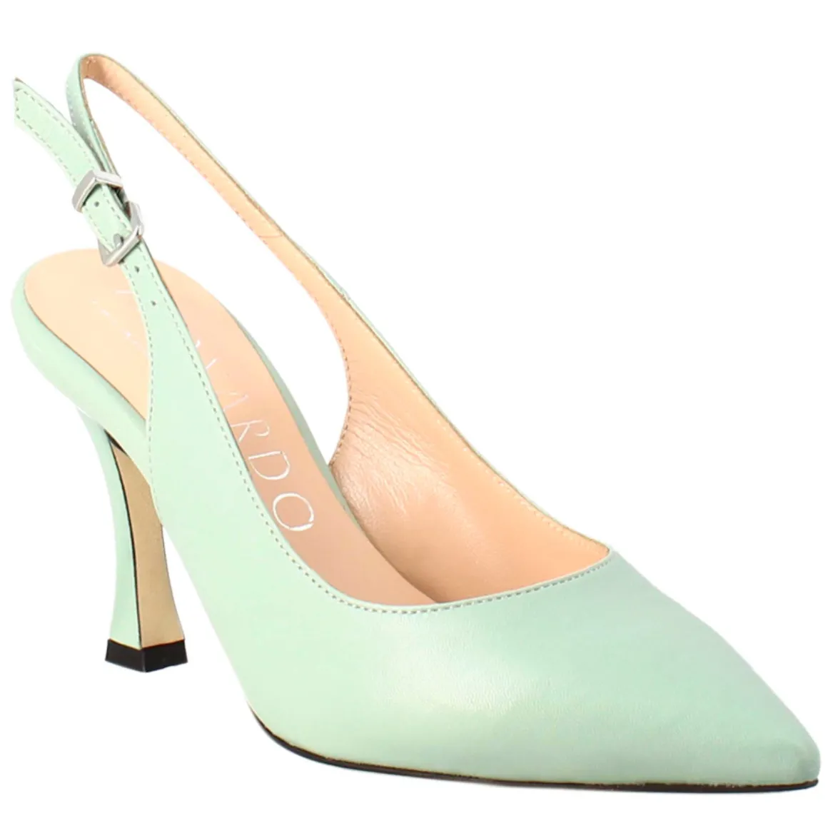 Décolleté Con Tacco Alto Da Donna In Pelle Colore Verde