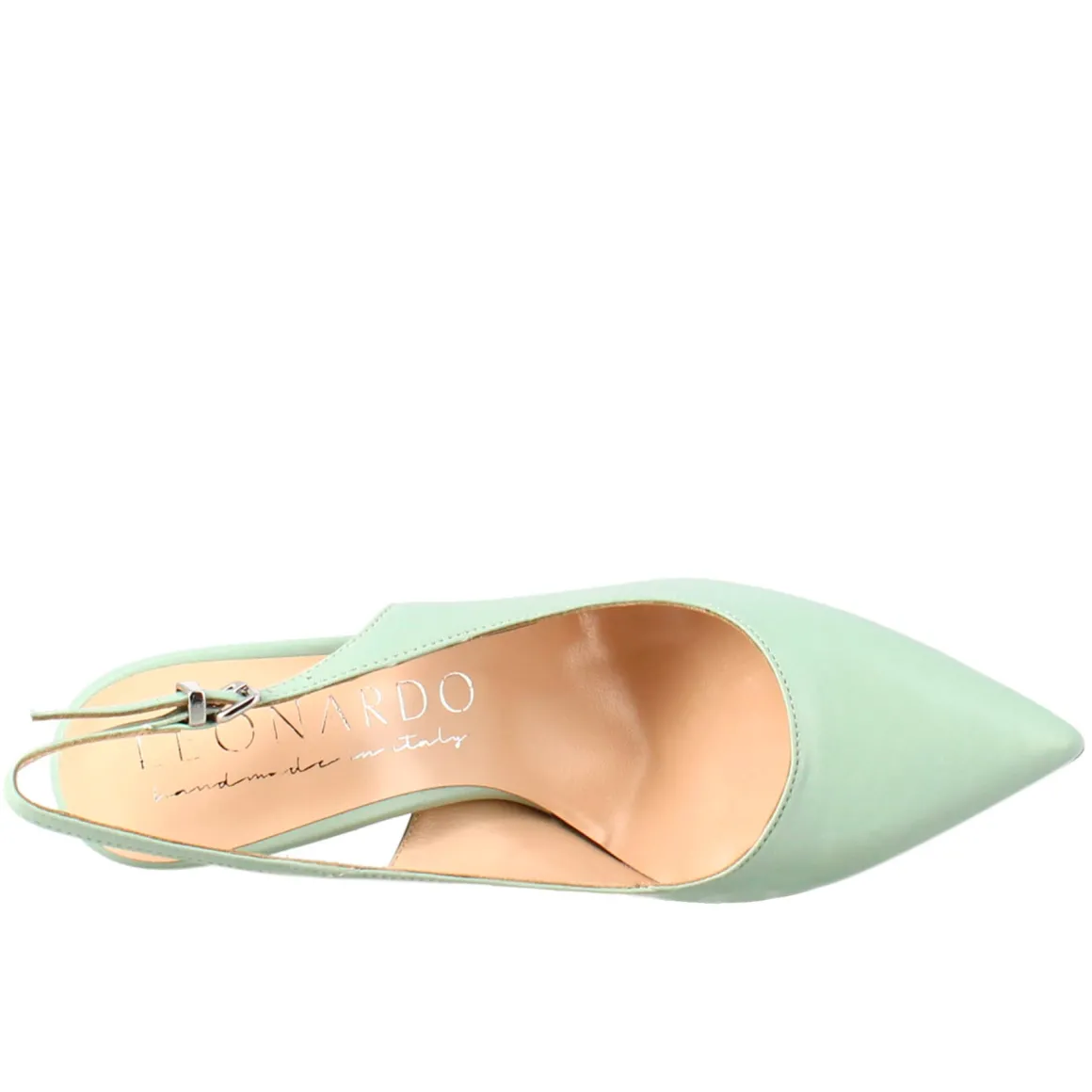 Décolleté Con Tacco Alto Da Donna In Pelle Colore Verde